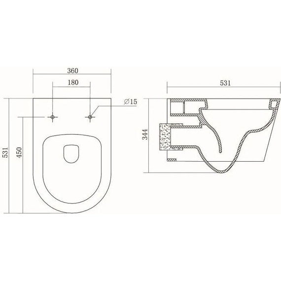 Инсталляция Aquatek Easy Fix 50 INS-0000010 с подвесным унитазом Aquatek Бетта AQ1253W-00 - фото 6