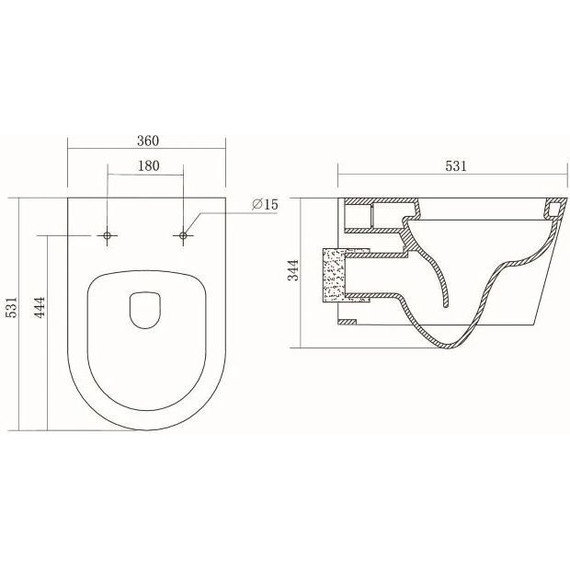 Инсталляция Aquatek Easy Fix 50 INS-0000010 с подвесным унитазом Aquatek Оберон AQ1363W-00 - фото 9