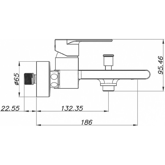 Смеситель для ванны Azario Delano AZ-15840511, Цвет производителя: хром - фото 2