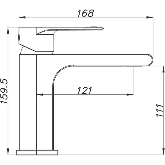Смеситель для раковины Azario Delano AZ-15844521, Цвет производителя: хром - фото 2
