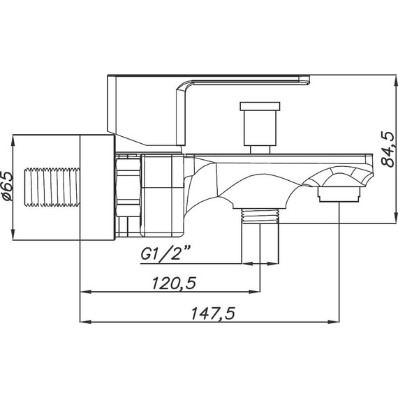 Смеситель для ванны Azario Cadeo AZ-15940501 - фото, картинка 3 Смеситель для ванны Azario Cadeo AZ-15940501 - фото 3