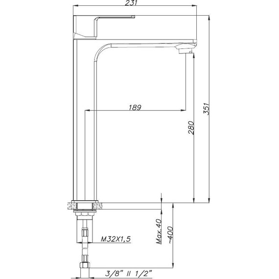 Смеситель для раковины высокий Azario Cadeo AZ-15944551 - фото 2