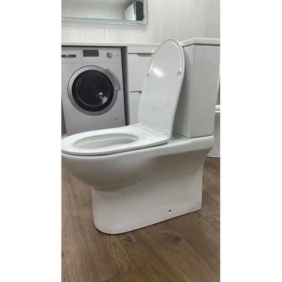 Унитаз-компакт безободковый Azario Ambra AZ-848 с крышкой микролифт - фото, картинка 3 Унитаз-компакт безободковый Azario Ambra AZ-848 с крышкой микролифт - фото 3