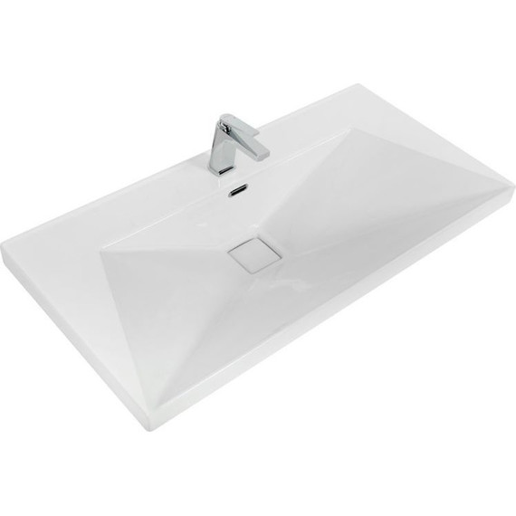 Тумба подвесная с раковиной Cezares MOLVENO-100-2C-SO-LG 100 см, Legno Grigio (раковина CZR-1188-1000/500) - фото 4