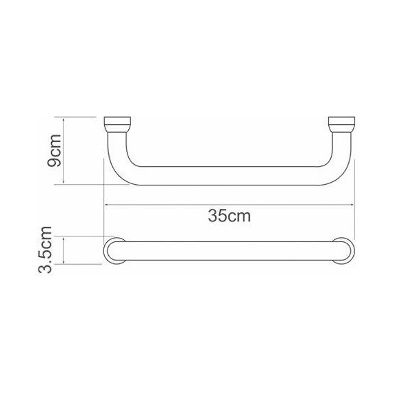 Поручень для ванны WasserKraft K-1066BLACK, цвет чёрный матовый - фото 2