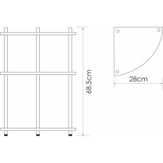 Полка стеклянная WasserKraft K-4133 28 см - фото 2