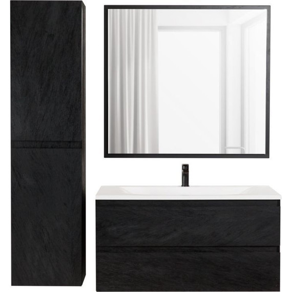 Пенал подвесной Cezares MOLVENO-1600-2A-SC-NR 40 см, Nero - фото 4