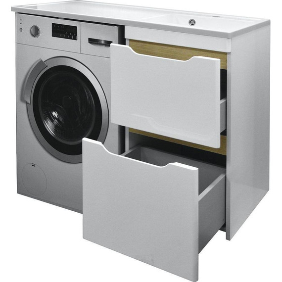 Тумба напольная с раковиной-столешницей Azario Magenta 120 см R CS00079141 - фото 2