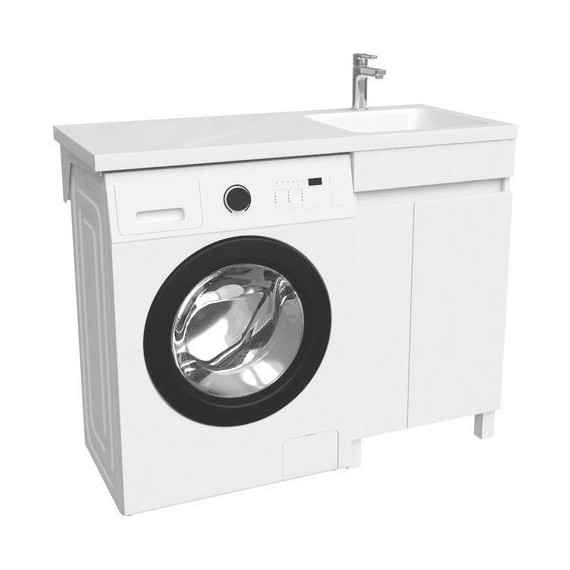 Тумба напольная с раковиной-столешницей Iddis Optima Home 110 см OPH11RDi95K R, белый - фото 