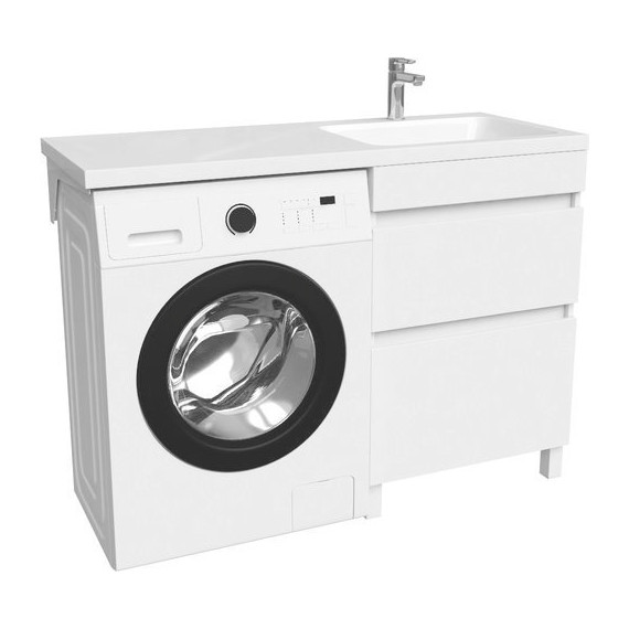 Тумба напольная с раковиной-столешницей Iddis Optima Home 120 см OPH12RBi95K R, белый - фото 