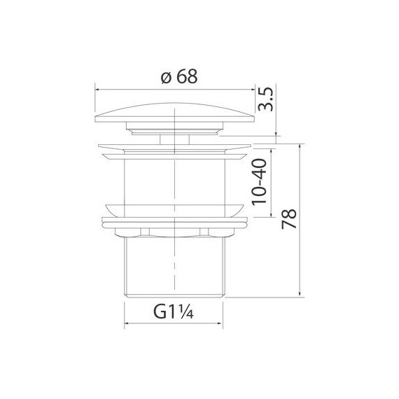 Донный клапан Iddis Optima home OPHBM00i88, чёрный матовый - фото 3