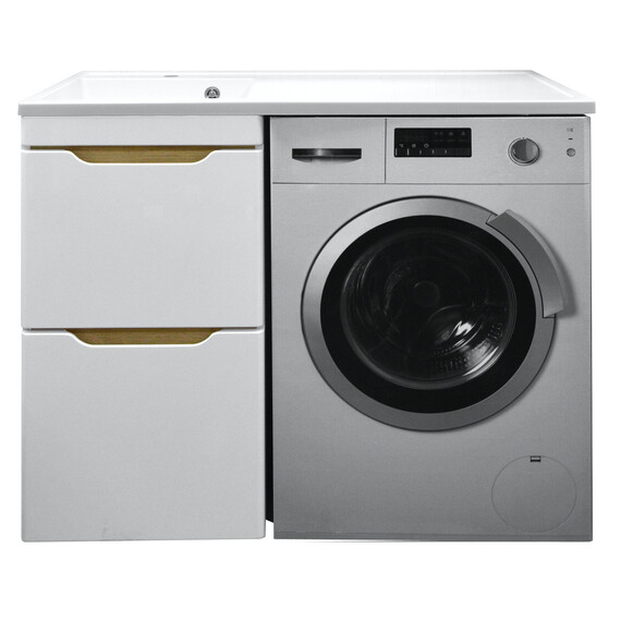 Тумба напольная с раковиной-столешницей Azario Magenta 120 см L CS00078395 - фото 