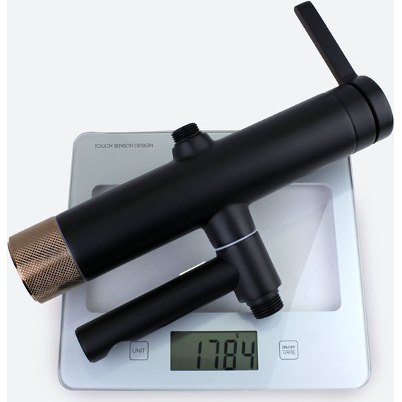 Душевая стойка Bronze de Luxe Avantgarde 2039RGB, чёрный матовый/розовое золото - фото 9