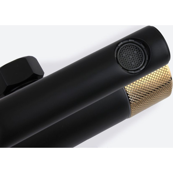 Душевая стойка Bronze de Luxe Avantgarde 2039RGB, чёрный матовый/розовое золото - фото 7