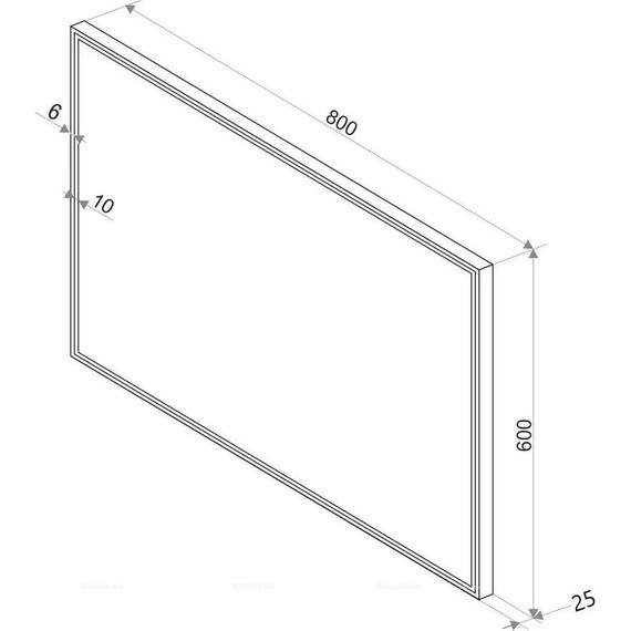 Зеркало Sintesi Armadio 80 см SIN-SPEC-ARMADIO-black-80 - фото 7
