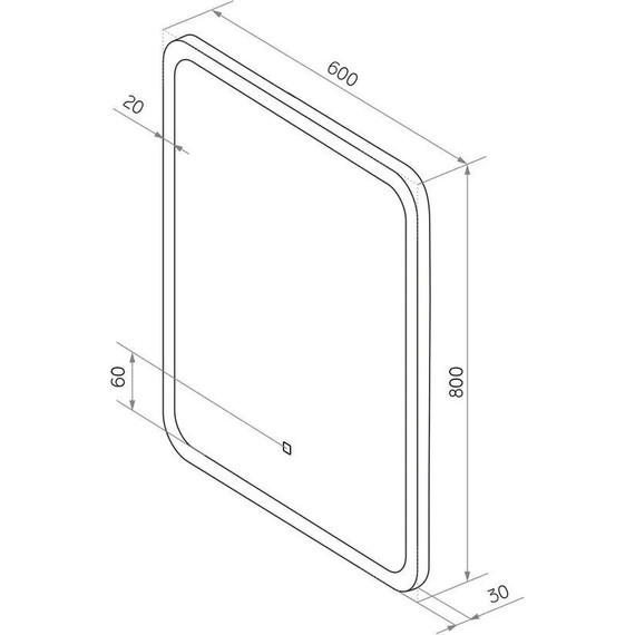 Зеркало Sintesi Bono 60 см SIN-SPEC-BONO-60 - фото 9