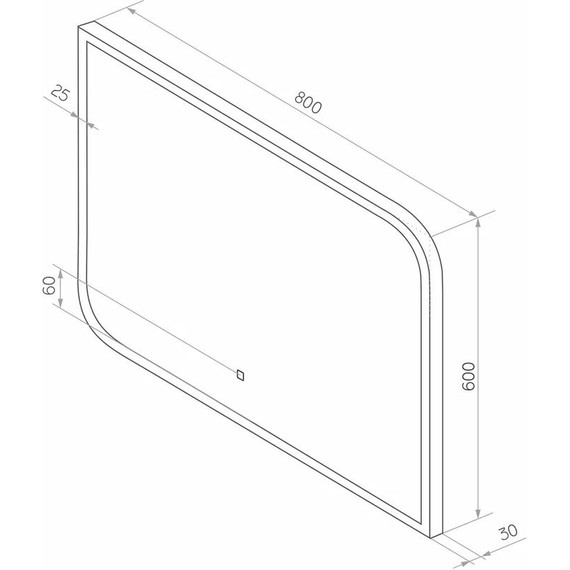Зеркало Sintesi Sky 80 см SIN-SPEC-SKY-80 - фото 8