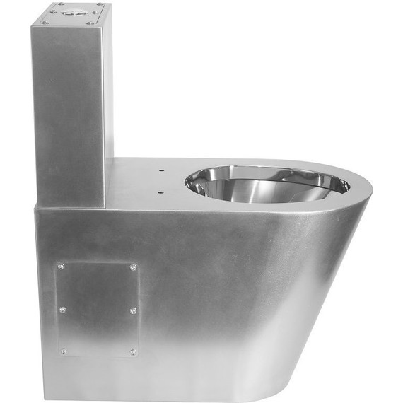 Унитаз напольный антивандальный Тругор УНсбА с крышкой полипропилен - фото 3