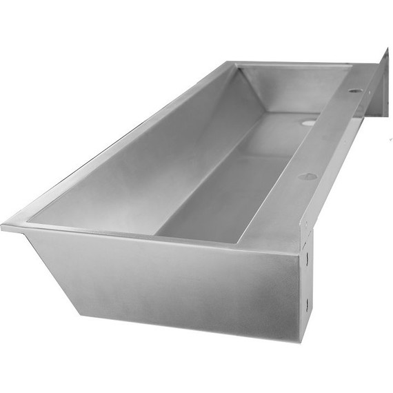 Раковина подвесная антивандальная Тругор L=2,8 м (слив слева) - фото 3