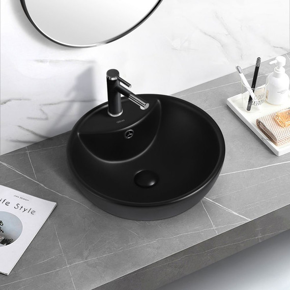 Раковина-чаша Abber Bequem 46 см AC2101MB, черный матовый - фото 4