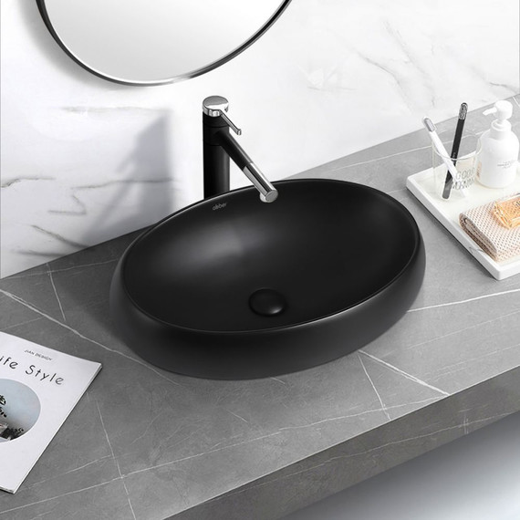 Раковина-чаша Abber Bequem 60 см AC2102MB, черный матовый - фото 4
