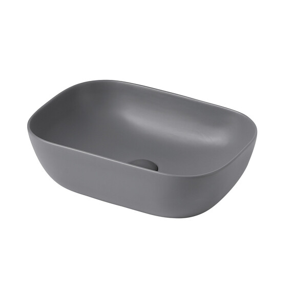 Раковина-чаша Abber Rechteck 46 см AC2200MG, серый матовый - фото 
