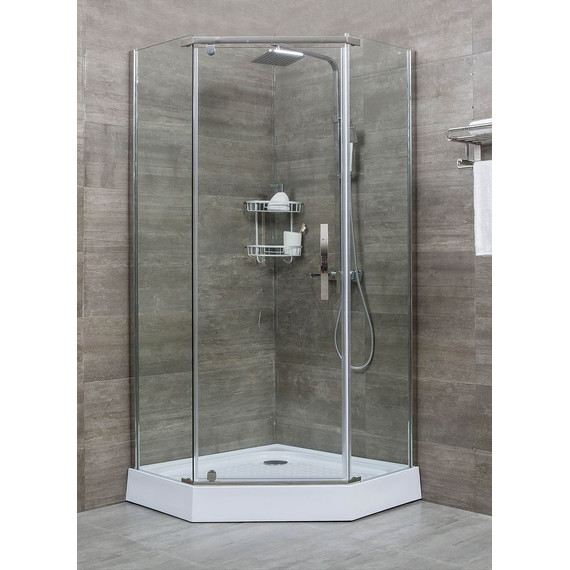 Душевое ограждение ALEX BAITLER AB215-90 90х90 см, хром/прозрачное (8 мм) - фото 3