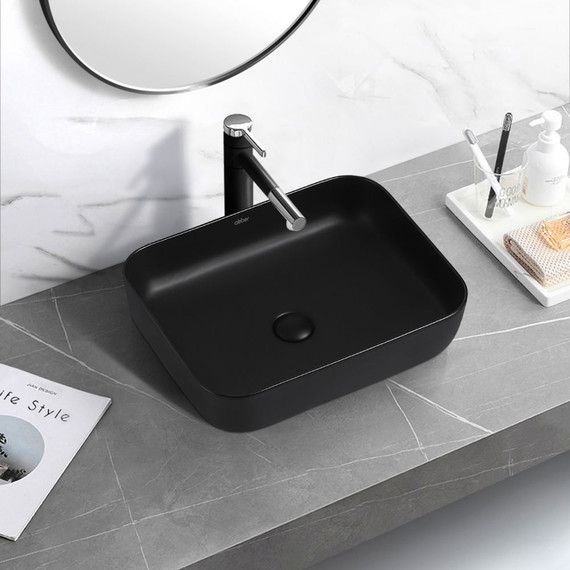 Раковина-чаша Abber Rechteck 50 см AC2202MB, черный матовый - фото 4