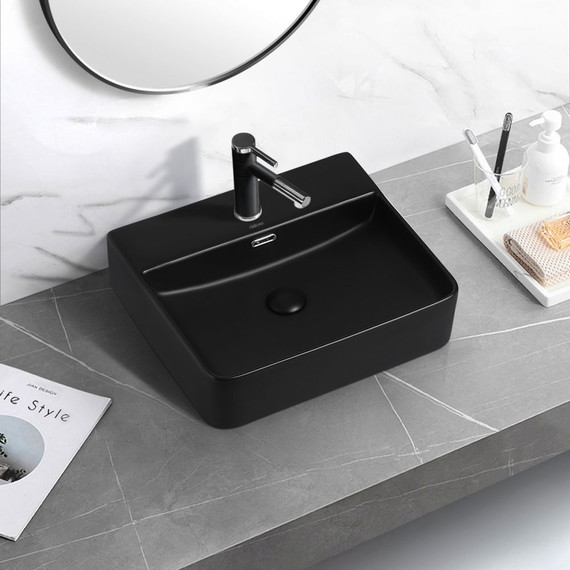 Раковина-чаша Abber Rechteck 50 см AC2203MB, черный матовый - фото 4