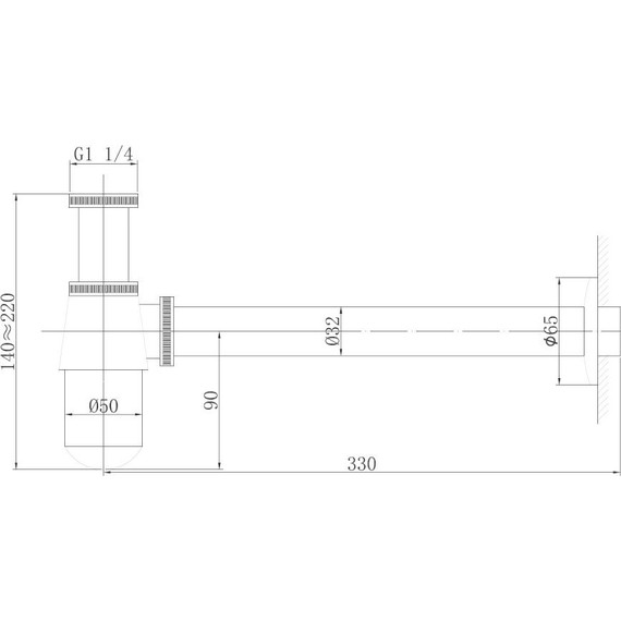 Сифон для умывальника Abber Bequem AF0032B, черный матовый - фото 2