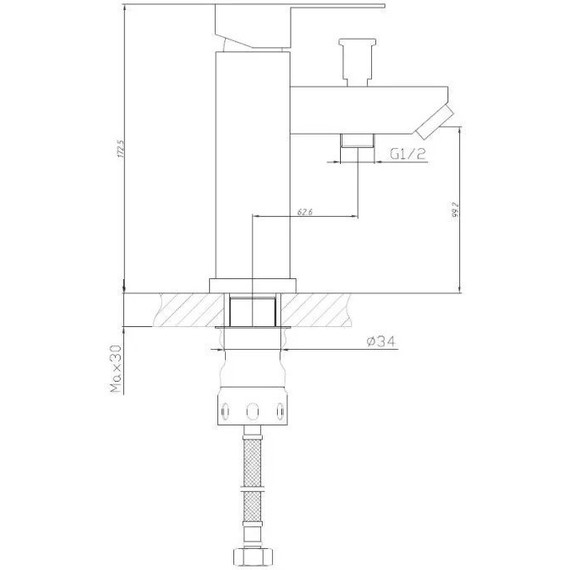 Смеситель для раковины с лейкой для биде Haiba HB12801, сталь - фото 2