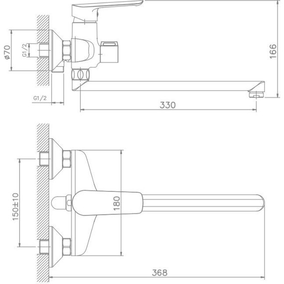 Смеситель для ванны Haiba HB22198 - фото, картинка 2 Смеситель для ванны Haiba HB22198 - фото 2