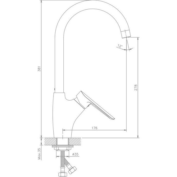 Смеситель для кухни Haiba HB70198 - фото 2