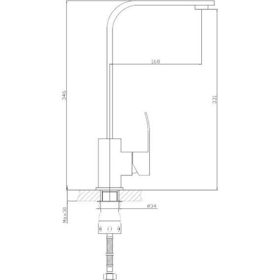 Смеситель для кухни Haiba HB70815, сталь - фото 2