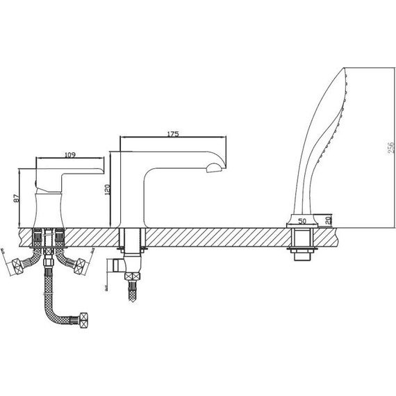 Смеситель для ванны Haiba HB80805-8, белый/хром - фото 5