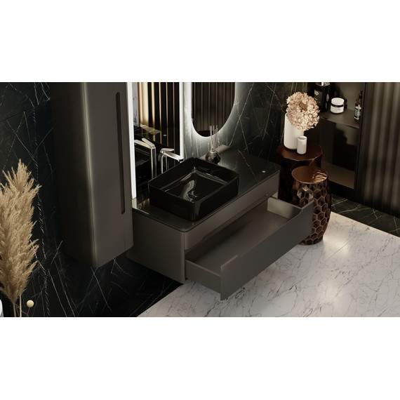 Тумба подвесная со столешницей Jorno Shine 100 см Shi.01.100/P/A, антрацит - фото, картинка 12 Тумба подвесная со столешницей Jorno Shine 100 см Shi.01.100/P/A, антрацит - фото 12