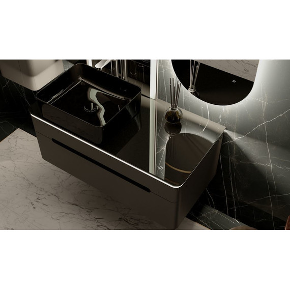 Тумба подвесная со столешницей Jorno Shine 100 см Shi.01.100/P/A, антрацит - фото, картинка 13 Тумба подвесная со столешницей Jorno Shine 100 см Shi.01.100/P/A, антрацит - фото 13