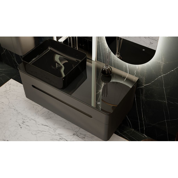 Тумба подвесная со столешницей Jorno Shine 100 см Shi.01.100/P/A, антрацит - фото, картинка 5 Тумба подвесная со столешницей Jorno Shine 100 см Shi.01.100/P/A, антрацит - фото 5