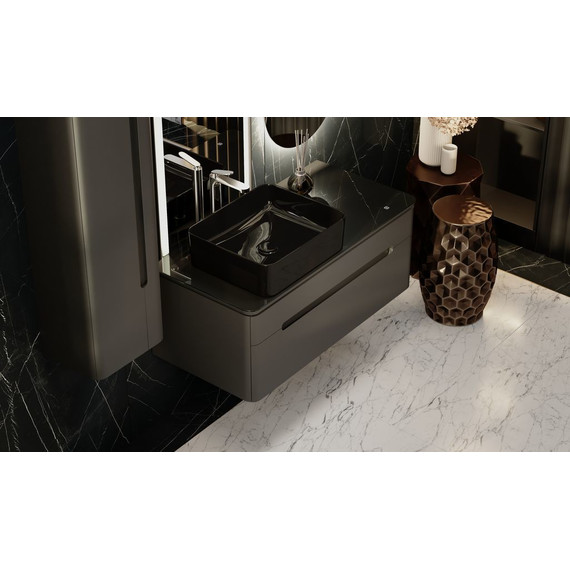 Тумба подвесная со столешницей Jorno Shine 100 см Shi.01.100/P/A, антрацит - фото, картинка 9 Тумба подвесная со столешницей Jorno Shine 100 см Shi.01.100/P/A, антрацит - фото 9