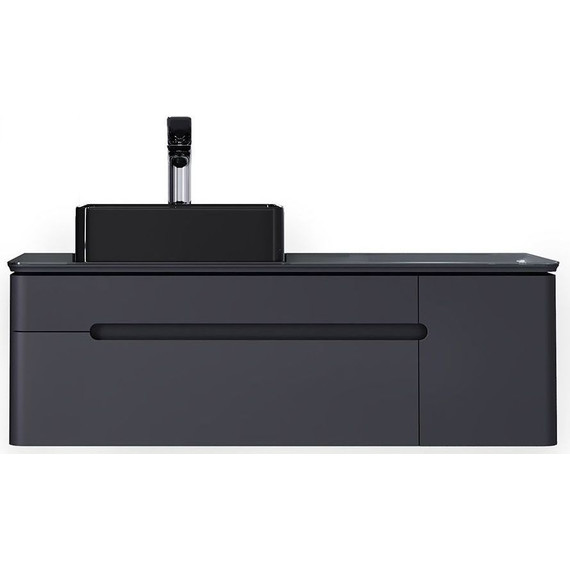 Тумба подвесная со столешницей Jorno Shine 120 см Shi.01.120/P/A, антрацит - фото 6