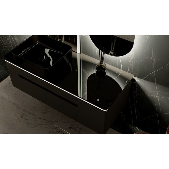 Тумба подвесная со столешницей Jorno Shine 120 см Shi.01.120/P/A, антрацит - фото 4