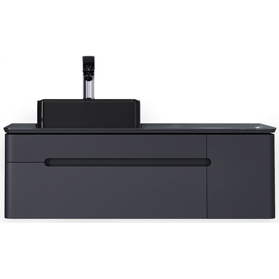 Тумба подвесная со столешницей Jorno Shine 120 см Shi.01.120-M/P/A (с МФУ) антрацит - фото, картинка 5 Тумба подвесная со столешницей Jorno Shine 120 см Shi.01.120-M/P/A (с МФУ) антрацит - фото 5