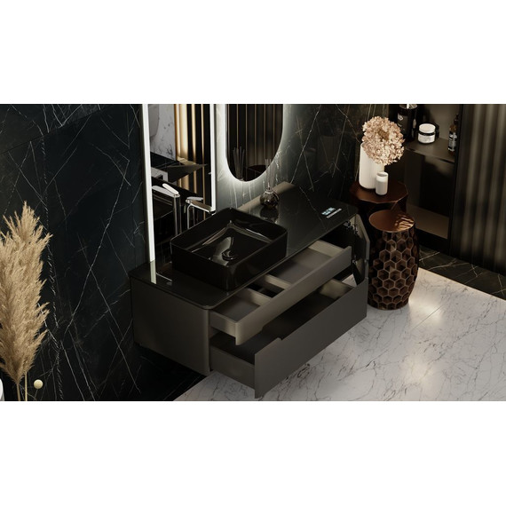 Тумба подвесная со столешницей Jorno Shine 120 см Shi.01.120-M/P/A (с МФУ) антрацит - фото, картинка 13 Тумба подвесная со столешницей Jorno Shine 120 см Shi.01.120-M/P/A (с МФУ) антрацит - фото 13