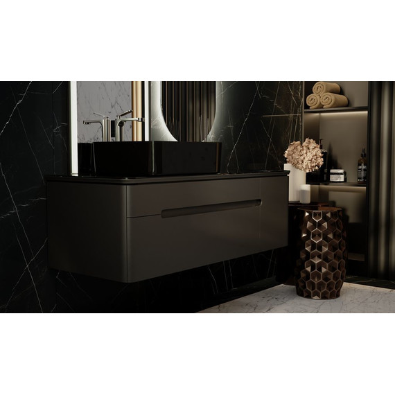 Тумба подвесная со столешницей Jorno Shine 120 см Shi.01.120-M/P/A (с МФУ) антрацит - фото, картинка 4 Тумба подвесная со столешницей Jorno Shine 120 см Shi.01.120-M/P/A (с МФУ) антрацит - фото 4