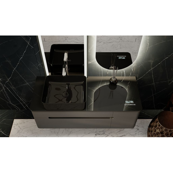 Тумба подвесная со столешницей Jorno Shine 120 см Shi.01.120-M/P/A (с МФУ) антрацит - фото, картинка 10 Тумба подвесная со столешницей Jorno Shine 120 см Shi.01.120-M/P/A (с МФУ) антрацит - фото 10