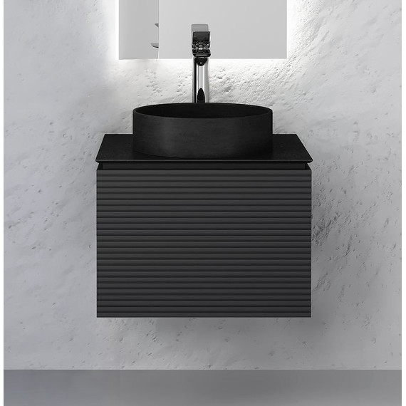 Тумба подвесная со столешницей Jorno Stone 60 см Stn.01.60/P/A/JR, антрацит - фото 5