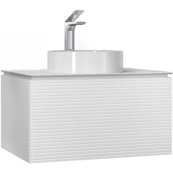 Тумба подвесная со столешницей Jorno Stone 80 см Stn.01.80/P/W/JR, белый - фото, картинка 3 Тумба подвесная со столешницей Jorno Stone 80 см Stn.01.80/P/W/JR, белый - фото 3