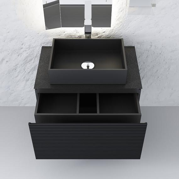 Тумба подвесная со столешницей Jorno Stone 80 см Stn.01.80/P/A/JR, антрацит - фото 5