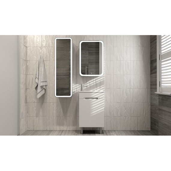 Зеркало-шкаф Jorno Modul 50 см Mol.03.50/P/W/JR, белый - фото 4