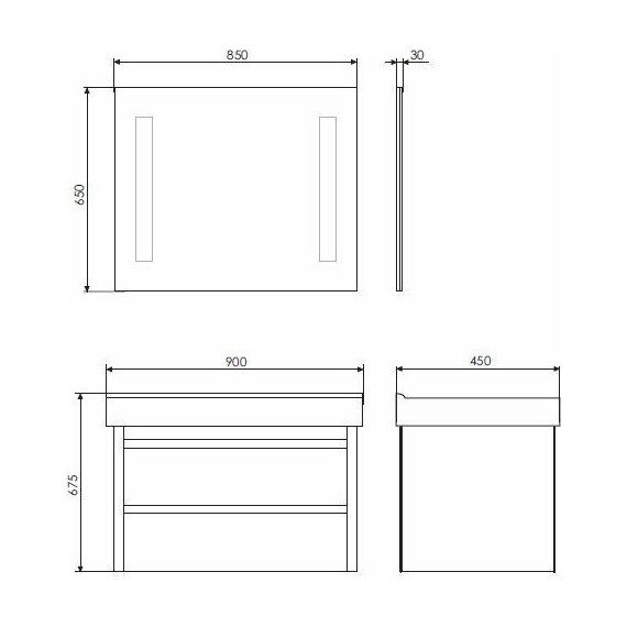 Тумба подвесная с раковиной Comforty Дублин 90 см, белый - фото 8